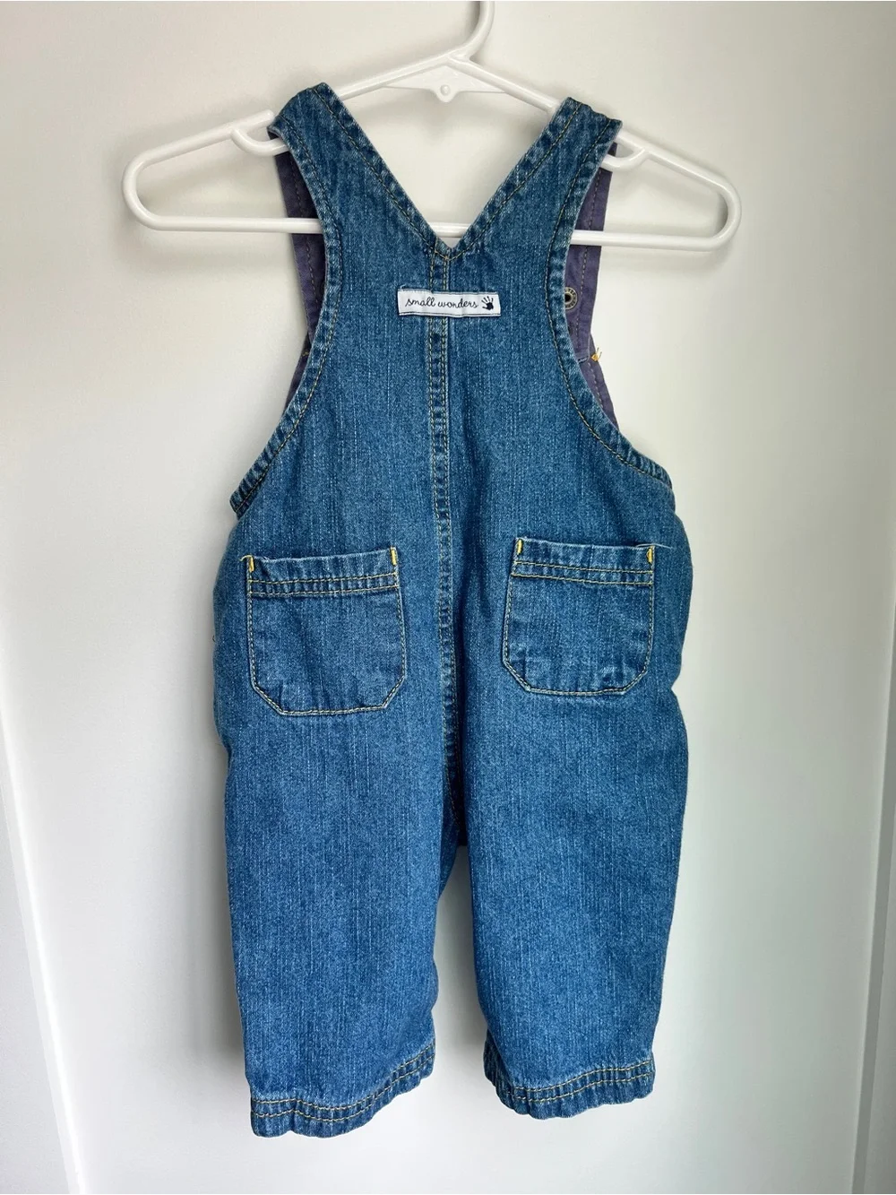 Small Wonders Denim Short Overalls | 3-6 Months Baby Romper